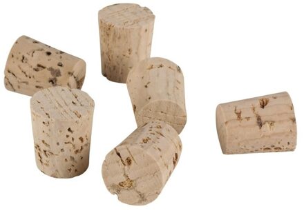 Rayher hobby materialen Rayher Kurken - 6x - 22 x 19 mm - hobby materialen / kurkdoppen - knutselen Bruin