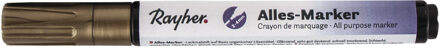 Rayher hobby materialen Rayher Marker stift - goud - dikke punt - markeren - knutsel/hobby materiaal Goudkleurig