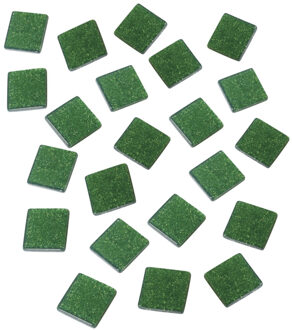 Rayher hobby materialen Rayher Mozaiek steentjes/tegeltjes - 615x stuks - groen - 1 cm - kunststof