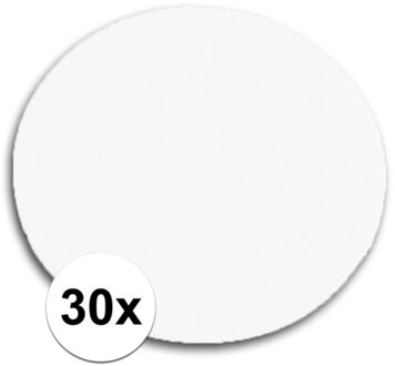 Rayher hobby materialen Rayher Onbedrukte Bierviltjes - 30x - rond - karton - zelf beschilderen/tekenen