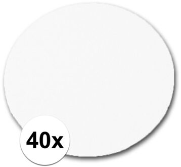 Rayher hobby materialen Rayher Onbedrukte Bierviltjes - 40x - rond - karton - zelf beschilderen/tekenen