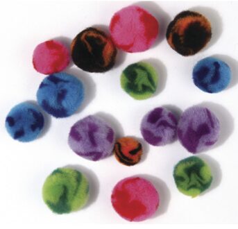 Rayher hobby materialen Rayher Pompons - 100x stuks - verschillende kleuren en formaten