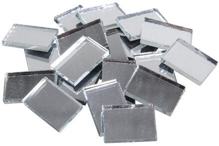 Rayher hobby materialen Rayher spiegel mozaiek tegeltjes/stenen - 1 x 1,5 cm - 1200x stuks - Mozaieken maken - Creatief