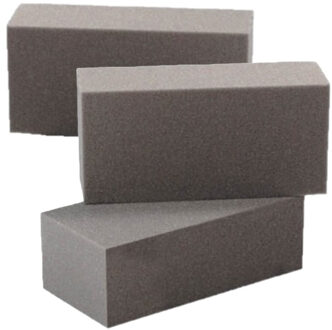 Rayher hobby materialen Rayher steekschuim/oase - 3x - Rechthoekig - grijs - 23 x 11 x 7 cm - bloemisten steekschuim