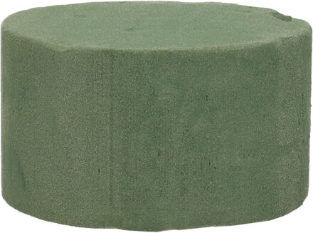 Rayher hobby materialen Rayher Steekschuim - rond - 10 x 6 cm - 1x stuks - oase blok - nat - groen - 10x6 cm
