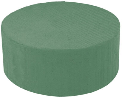 Rayher hobby materialen Rayher Steekschuim - rond - 15 x 7 cm - 1x stuks - oase blok - nat - groen - 15x7 cm