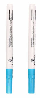 Rayher hobby materialen Rayher Textielstift - blauw - fijne punt - 2x stuks - textiel kleding stiften