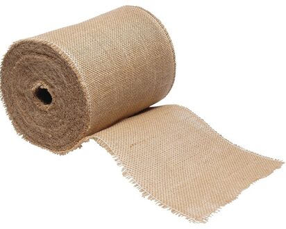 Rayher hobby materialen Rol jute lint/decoratielint - 20 cm x 25 meter op rol - hobby/decoratiemateriaal - jute stof