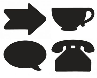 Rayher hobby materialen Set krijtbord folie vormpjes