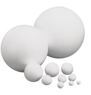 Rayher hobby materialen Set van 15x stuks piepschuim ballen van 12 cm
