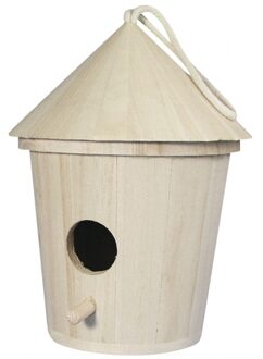 Rayher hobby materialen Set van 3x stuks Houten vogelhuisjes van 16 cm