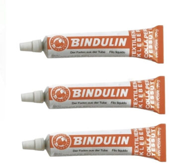 Rayher hobby materialen Set van 3x stuks tube textiellijm 17,5 gram - Textiellijm