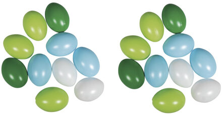 Rayher hobby materialen Set van 50x stuks kunststof paaseitjes multi-kleur 6 cm