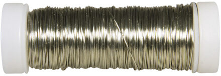 Rayher hobby materialen Sieraden maken draad - creme - 0.3 mm dik - 50 meter snoer - haakdraad