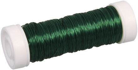 Rayher hobby materialen Sieraden maken draad - donkergroen - 0.3 mm dik - 50 meter snoer - haakdraad