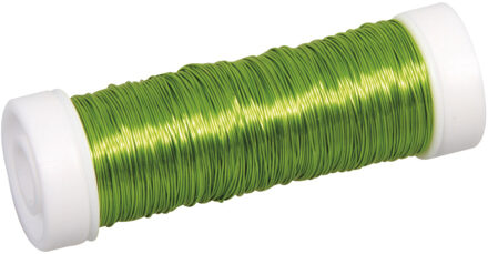 Rayher hobby materialen Sieraden maken draad - groen - 0.3 mm dik - 50 meter snoer - haakdraad