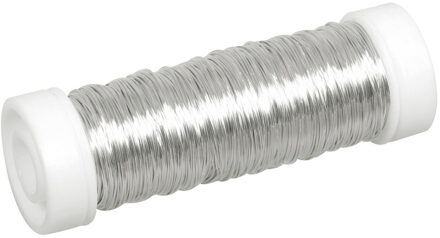 Rayher hobby materialen Sieraden maken draad - zilver - 0.3 mm dik - 50 meter snoer - haakdraad