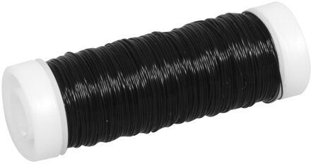 Rayher hobby materialen Sieraden maken draad - zwart - 0.3 mm dik - 50 meter snoer - haakdraad