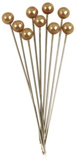 Rayher hobby materialen Spelden met parel kop goud 100x stuks
