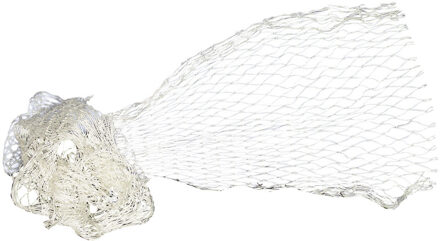 Rayher hobby materialen Vissersnet - naturel - 60 x 125 cm - decoratie visnet - touwen - maritieme versiering Wit