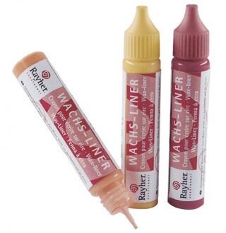 Rayher hobby materialen Wasliner kaarsstift 30 ml - Op kaarsen schrijven en decoreren licht roze - Hobbyverf