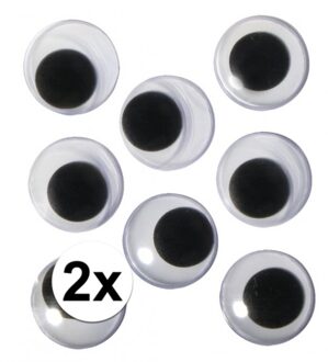 Rayher hobby materialen Wiebel oogjes van Dia 20 mm - 16x stuks - Zelfklevende Hobby materialen/artikelen - Knutselen Multi