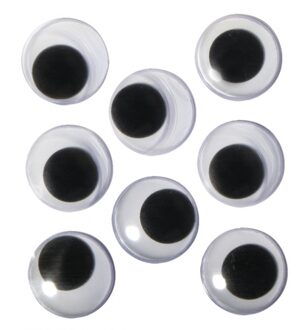 Rayher hobby materialen Wiebel oogjes van Dia 20 mm - 40x stuks - Zelfklevende Hobby materialen/artikelen - Knutselen