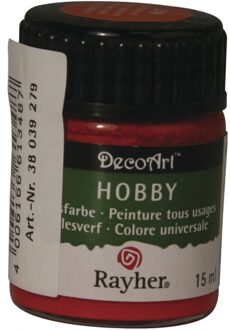 Rayher hobby materialen Wijnrode acrylverf/allesverf potje 15 ml hobby/knutselmateriaal