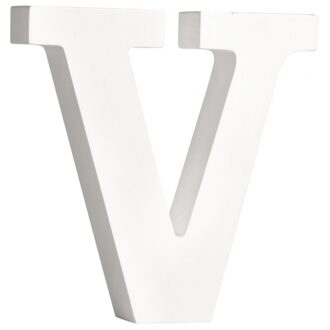 Rayher hobby materialen Witte houten letter V