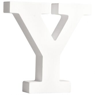 Rayher hobby materialen Witte houten letter Y