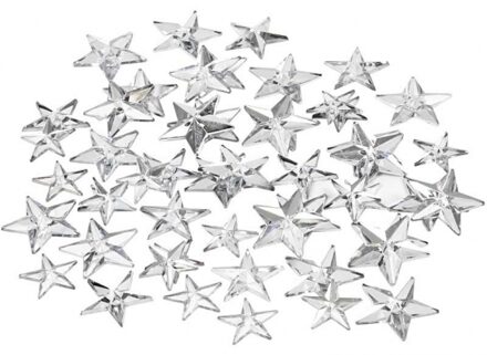 Rayher hobby materialen Zilveren plak diamantjes steentjes sterren 360x stuks