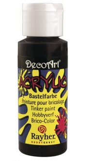 Rayher hobby materialen Zwarte Acryl hobby verf 59 ml