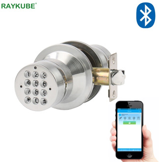 RAYKUBE Knob Electronic Door Lock With Bluetooth Digital Code Door Lock APP Password Keyless Opeing Enter Home