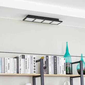 Raymie LED plafondlamp lengte 56,6 cm RGBW wit, mat zwart