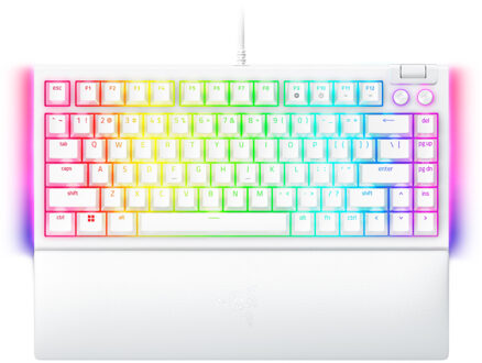 Razer BlackWidow V4 75% Hot-swappable Mechanical Gaming Keyboard - White Edition - US Qwerty Layout