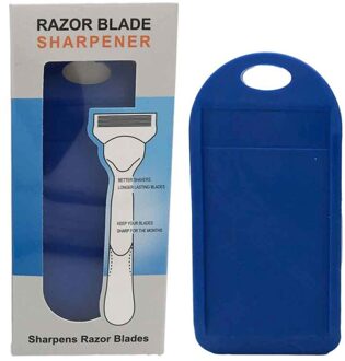 Razor Blade Sharpener Verlengen Levensduur Van Scheermesjes Siliconen Scheren Tool Cleanner Veiligheid Scheren Mannen Scheren Accessoires Blauw