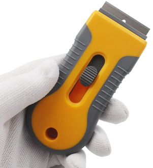Razor Scraper with 10pcs Blades Car WIndow Glass Vinyl Decal Sticker Adhesive Paint Removal Removal Cleaner Tool Squeegee