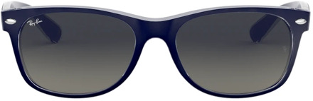 RB2132 605371 - New Wayfarer (Color Mix) - zonnebril - Transparant-Blauw / Grijs Gradiënt - 52mm