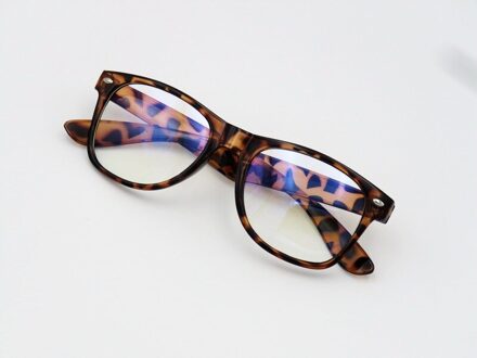 RB2140 optische blauw coating anti straling Mannen Vrouwen Computer Bril transparante Vintage Eyewear Frame Brillen Spektakel luipaard