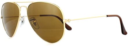 RB3025 001/33 - Aviator (Classic) - zonnebril - Goud / Bruin Klassiek B-15 - 55mm