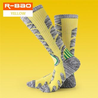 RB3301 Outdoor Skiën/Wandelen Sokken Badstof Zool Dikker Warm Houden Ademend Slijtvaste Sport Sokken geel / M
