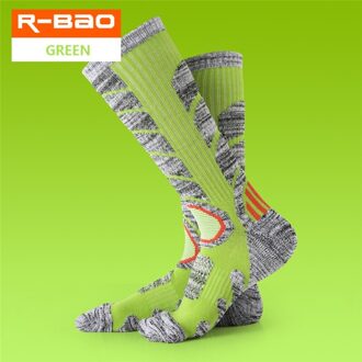 RB3301 Outdoor Skiën/Wandelen Sokken Badstof Zool Dikker Warm Houden Ademend Slijtvaste Sport Sokken groen / M