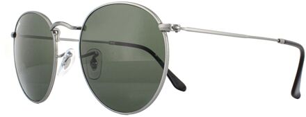 RB3447 029 - Round Metal - zonnebril - Staalgrijs - Groen Klassiek G-15 - 53mm