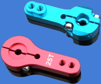 Rc Auto Steering Servo Half Arm Cnc 25T M3 Torque Aluminium Metal Voor Futaba Hsp blauw