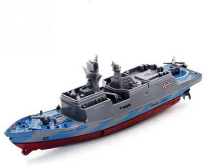 Rc Boot Oorlogsschip 2.4Ghz Speelgoed Afstandsbediening Mini Elektrische Carrier Kinderen Buiten Water Speedboot Afstandsbediening Speelgoed grijs 3318