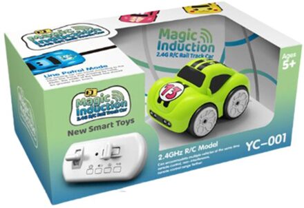 Rc Intelligente Sensor Afstandsbediening Cartoon Mini Auto Radio Gecontroleerde Elektrische Auto Modus Smart Muziek Licht Speelgoed Voor Kinderen groen