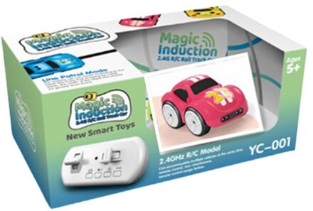 Rc Intelligente Sensor Afstandsbediening Cartoon Mini Auto Radio Gecontroleerde Elektrische Auto Modus Smart Muziek Licht Speelgoed Voor Kinderen Rood