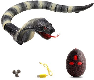 Rc Snake Naja Cobra Viper Afstandsbediening Robot Dier Speelgoed Met Usb Kabel Grappige Angstaanjagende Verjaardag Kids rattlesnake