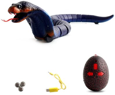 Rc Snake Naja Cobra Viper Afstandsbediening Robot Dier Speelgoed Met Usb Kabel Grappige Angstaanjagende Verjaardag Kids