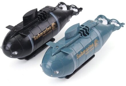 Rc Submarine Onderzeeër Speelgoed Afstandsbediening Boot Speelgoed Met Led Licht Rc Speelgoed Kleuren Waterdichte Speelgoed blauw